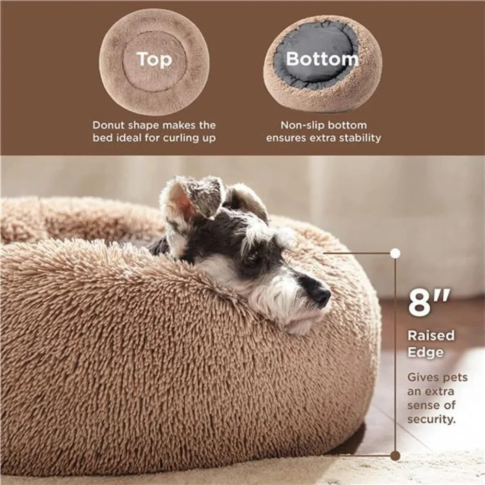 Dog Bed for Small Dogs - Donut Washable Small Pet Bed, 23